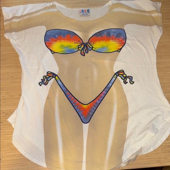 Colorful Bikini Graphic T-Shirt - Picture 1 of 3